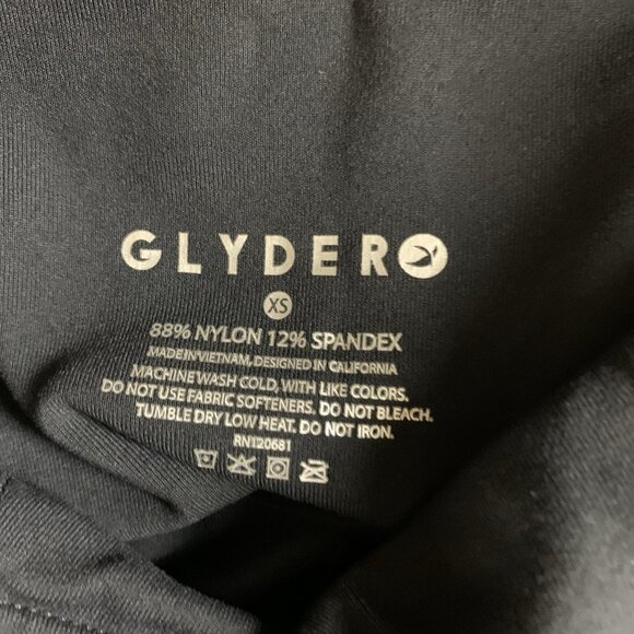 Glyder High Rise Striped Side Pocket Workout Leggings Black XS - Picture 4 of 4